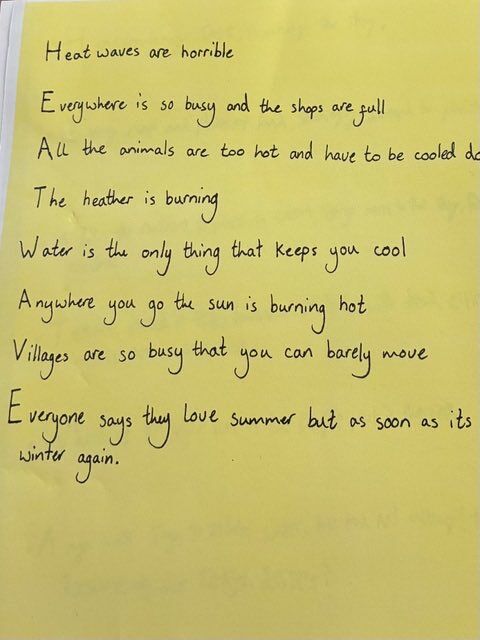 Image for the Tweet beginning: Today we did ACROSTIC poems